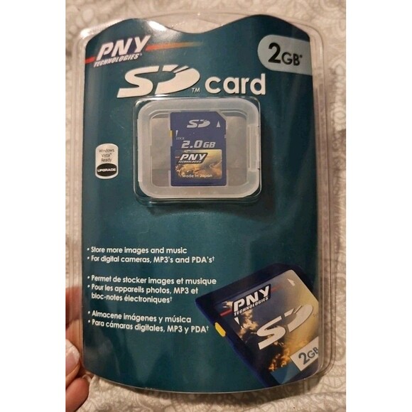 NIP PNY Optima 2GB SD Camera Memory Card P-SD2G-RF3 - Picture 1 of 4